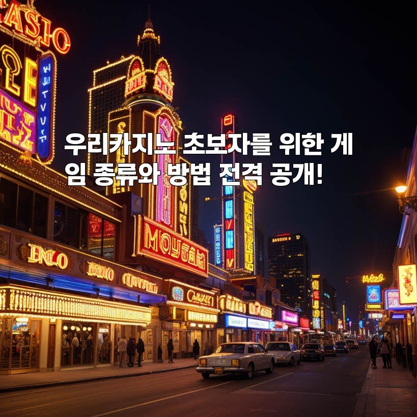 우리카지노 초보자를 위한 게임 종류와 방법 전격 공개!